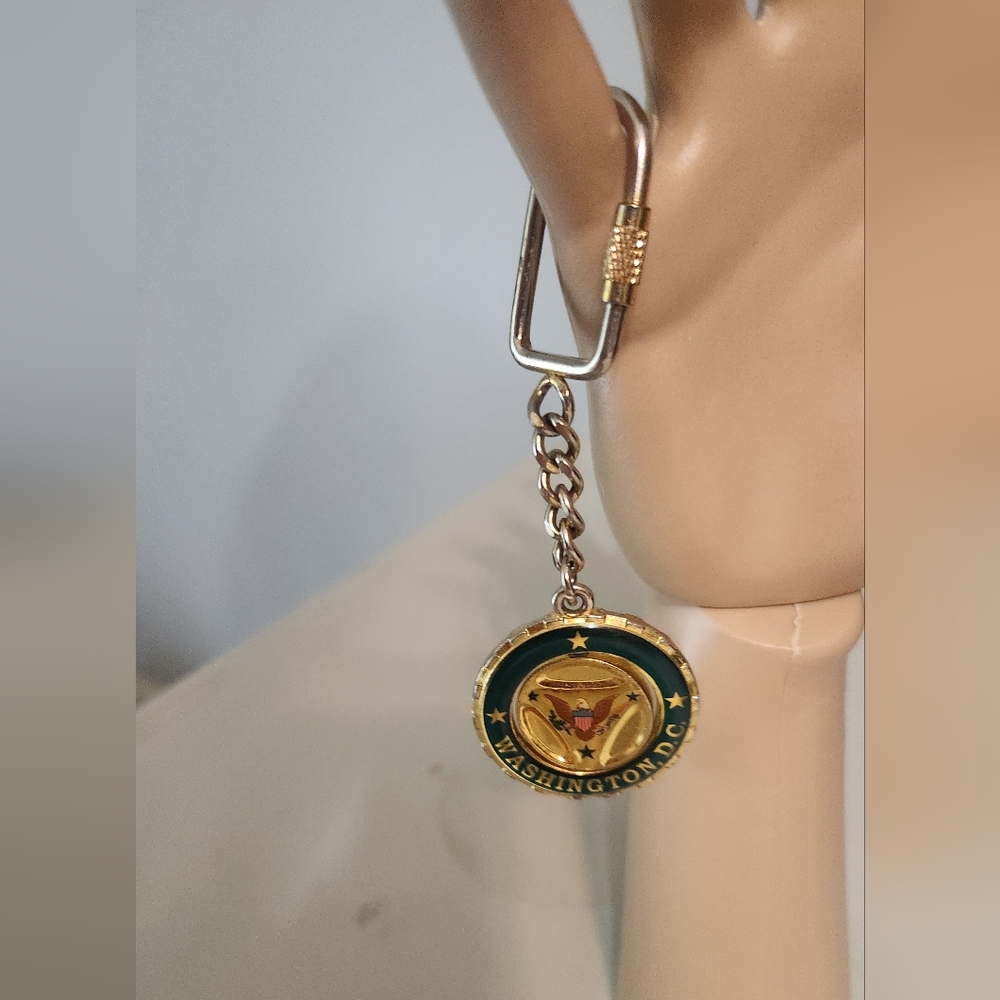 Green and Gold Emblem Keychain